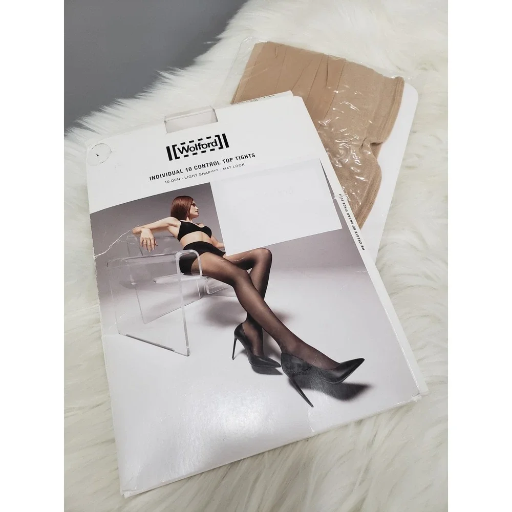 NEW DAMAGED PACKAGE Wolford Individual 10 DEN Light Shaping Tummy Tights